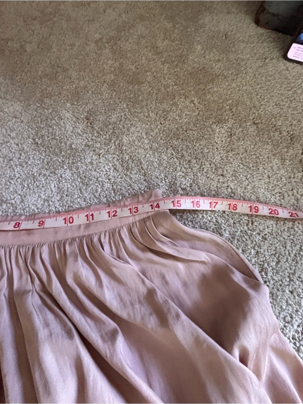American Eagle Outfitters Blush Pink Satin Maxi Skirt Size M - Picture 6 of 10